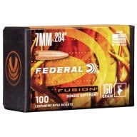 Federal 7MM (.284) Fusion 160gr BT Bullet Box of 100