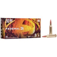 FEDERAL AMMO 243 WINCHESTER 95gr FUSION-BT MOLY 20/bx 10/c