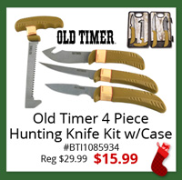 Old Timer Hunting Knife Kit 4-Pieces with Case