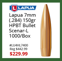 LAPUA 7MM(.284)150gr HPBT BULLET SCENAR-L 1000/bx
