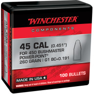 Product Name: WINCHESTER BULLET 450 BUSH(.451) 260gr PP 100/b 10/c