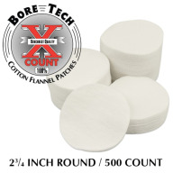 Product Name: BORE TECH COTTON PATCHES 2-3/4" ROUND 500/BAG
