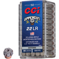Product Name: CCI AMMO 22LR 32gr JHP UPPERCUT DEFENSE 50b 100c