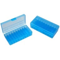 MTM PISTOL FLIP-TOP 50rd 9MM/380ACP/CLR-BLUE 24/CS