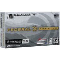 Product Name: Federal Ammo 7mm Backcountry 155gr Terminal Ascent Box of 20