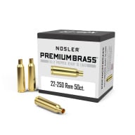 Nosler Brass 22-250 Remington Unprimed Box of 50