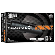 Product Name: FEDERAL AMMO 308 WINCHESTER 190gr FUSION TIP-SUB 20bx 10cs