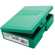 RCBS DIE STORAGE BOX GREEN, HOLDS 1-3 DIES