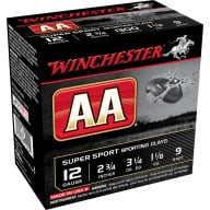 Winchester AA 12ga S.C. 2.75" 1-1/8 1300fps #9 (250 per case)