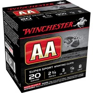 Product Name: WINCHESTER AA 20ga S.C. 7/8oz 1300fps #8 250/cs