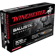 Product Name: WINCHESTER AMMO 308 WINCHESTER 168gr BALLISTIC ST 20/bx 10/cs