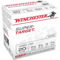 WINCHESTER SUPER-TGT 20ga 2.5d 7/8oz #7.5 250/cs