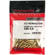 Winchester Brass 222 Remington Unprimed Bag of 100