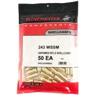 WINCHESTER BRASS 243 WSSM UNPRM 50/bag 20/cs