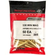 Winchester Brass 338 Winchester Mag Unprimed Bag of 50