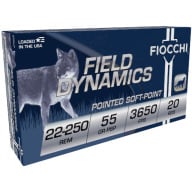 Product Name: FIOCCHI AMMO 22-250 REMINGTON 55gr PSP 20/bx 10/cs