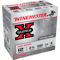 WINCHESTER AMMO 12ga 2.75 1-1/4o SUP-X UPLAND HB 8 25b 10c