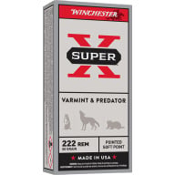 Product Name: WINCHESTER AMMO 222 REMINGTON SUPER-X 50gr PSP 20/bx 10/cs
