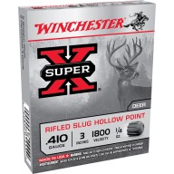 Product Name: WINCHESTER SLUG 410br 3" RIFLED 1/4oz 1800fps 5/bx 50/cs