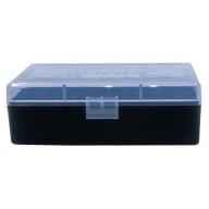 BERRY 44/45LC HINGED-TOP BOX 50-RND CLEAR/BLK 50/c