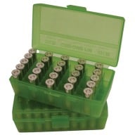 MTM PISTOL FLIP-TOP 50rd 9MM/380ACP/CLR-GREEN 24/C