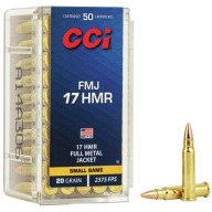 CCI AMMO 17 RIMFIRE HMR 20gr TNT-FMJ 50/bx 40/cs