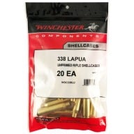 Winchester Brass 338 Lapua Mag Unprimed Bag of 20