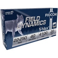 Product Name: FIOCCHI AMMO 22-250 REMINGTON 40gr V MAX 20/bx 10/cs