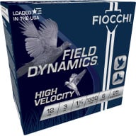 Product Name: FIOCCHI AMMO 12ga 3" HIGH-VEL 1330fps 1.75oz #6 25b 10c