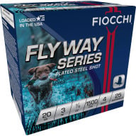 Product Name: FIOCCHI AMMO 20ga 3" SP-STEEL 1500fps 7/8oz #4 25b 10c