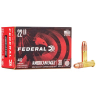 Product Name: FEDERAL AMMO 22LR 38gr CP-HP AM.-EAGLE 40/bx 100/cs