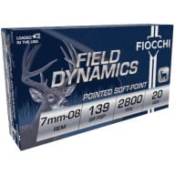 FIOCCHI AMMO 7mm-08 REMINGTON 139gr HORNADY BTSP 20/bx 10/cs