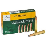 SELLIER & BELLOT AMMO 303 BRITISH 180gr SP 20/bx 20/cs