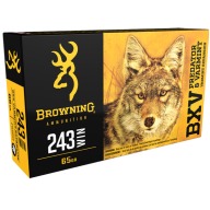 BROWNING AMMO 243 WINCHESTER 65gr BXV 20/bx 10/cs