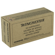 WINCHESTER AMMO 38 SPL 130g FMJ- FN SERVICE GRADE 50b 10c