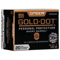 Product Name: Speer Ammo 38 SPL+P 135gr GDHP-SB 20 per box