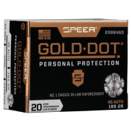 Product Name: Speer Ammo 45 ACP 185gr GoldDot-HP 20 per box