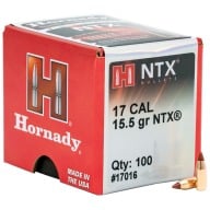 HORNADY 17c (.172) 15.5gr BULLET NTX 100/BX