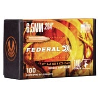 Federal 6.5MM (.264) Fusion 140gr BT Bullet Box of 100