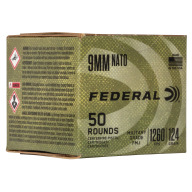 Product Name: FEDERAL AMMO 9MM NATO 124gr MIL GRADE FMJ 50/bx 10/cs