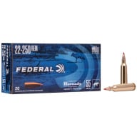 Product Name: FEDERAL AMMO 22-250 REMINGTON 55gr HORNADY V-MAX 20/bx 10/cs
