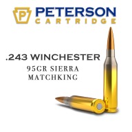 PETERSON AMMO 243 WINCHESTER 95g SIERRA MK 20/BX