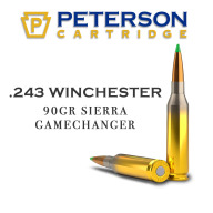 PETERSON AMMO 243 WINCHESTER 90g TIPPED SIERRA GC 20/BX