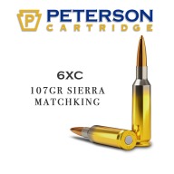 PETERSON AMMO 6XC 107gr SIERRA MATCH KING 20/BX
