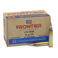Product Name: FRONTIER AMMO 223 REMINGTON 55gr HP MATCH 50/BX 10/CS