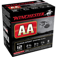 Product Name: WINCHESTER AA 12ga S.C. 1-1/8oz 1300fps #8 200/cs