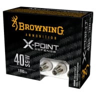 BROWNING AMMO 40 S&W 180gr PD X-POINT 20/bx 10/cs