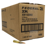 FEDERAL (LC) AMMO 5.56mm M193 55gr FMJBT 1000/bx