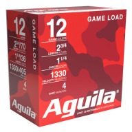 Product Name: AGUILA 12ga 2.75" 1-1/4oz 1330fps #4 25/bx 10/cs
