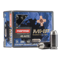 NORMA AMMO 45 AUTO 175gr MHP 20/bx 30/cs